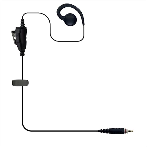 C forma con cable gancho auricular auricular PTT micrófono para Motorola CLP1010e CLP1080e CLP446e CLP107e y CLP1083e CLPe Plus Radio MC-SK5017-M14