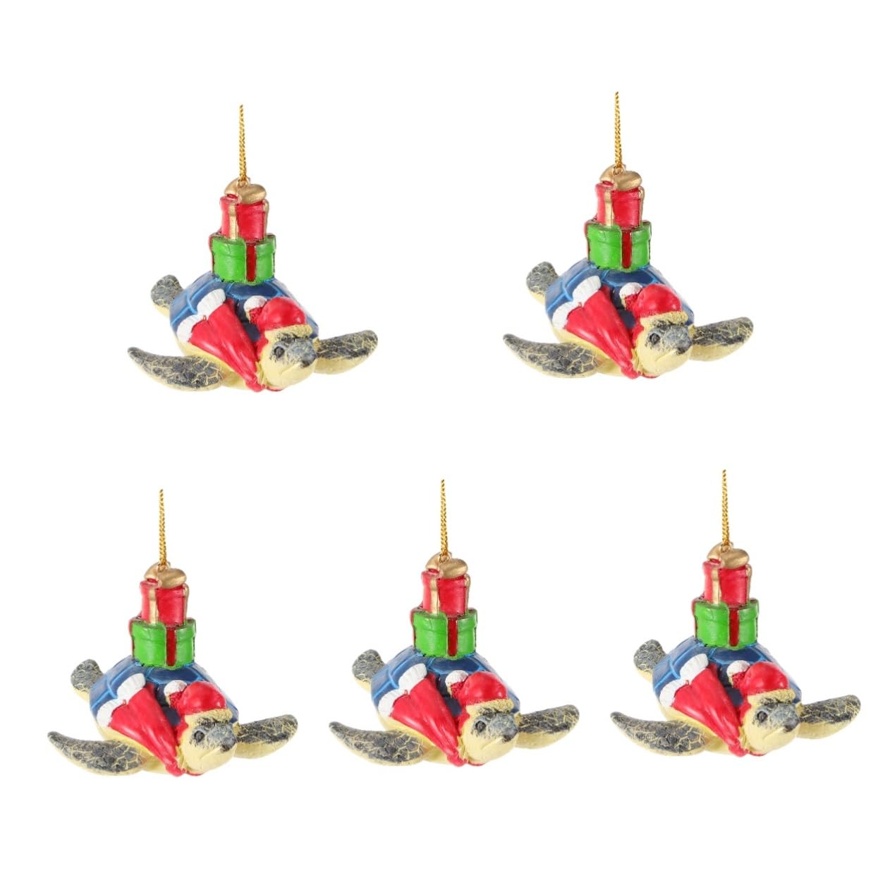 Ornement de Noël tortue en résine incassable pour remplacer les boules fragiles et dangereuses