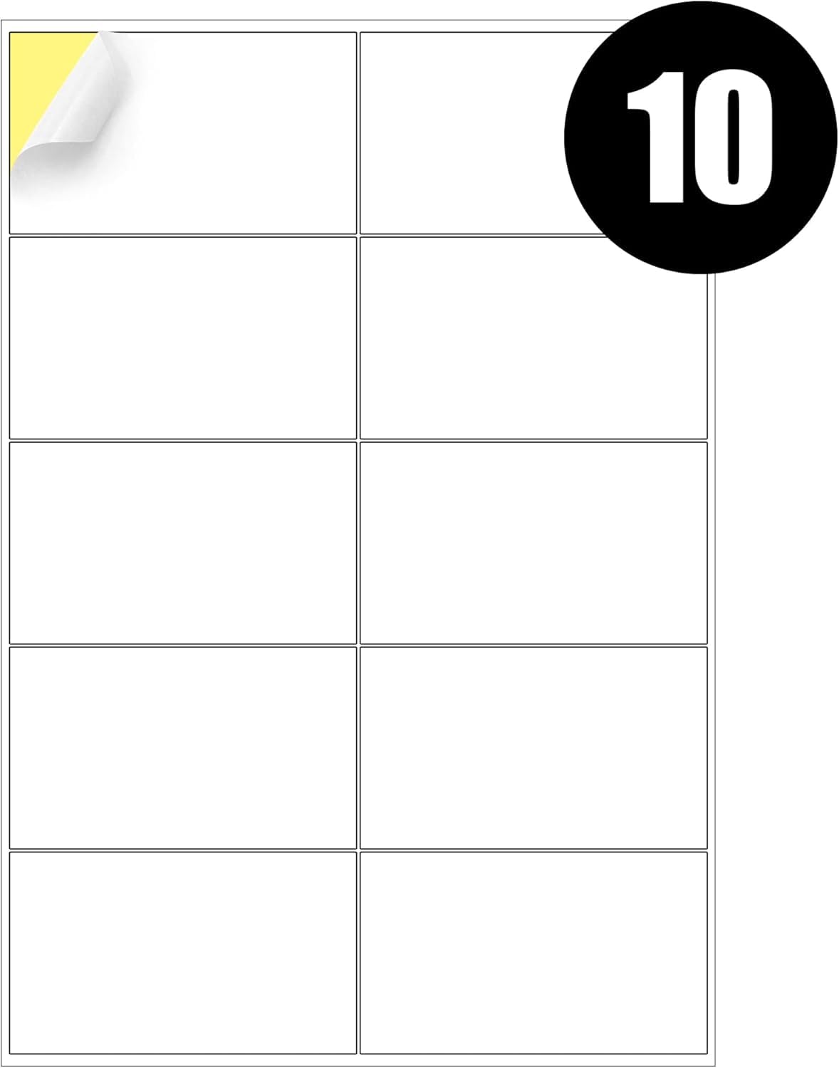 RFE 200 x Multipurpose A4 Label Sheets - 10 Labels Per Sheet (99 x 57mm Each) Self Adhesive-Easy Peel White Labels for Inkjet & Laser Printer-Address-Shipping-File-DIY Stickers-Printable Sticky Label