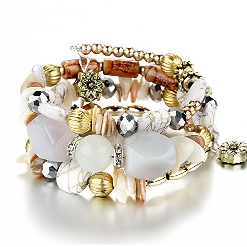 Vintage Bracelet Set - Beach Bangle Bracelet Charm Stretch Bracelet