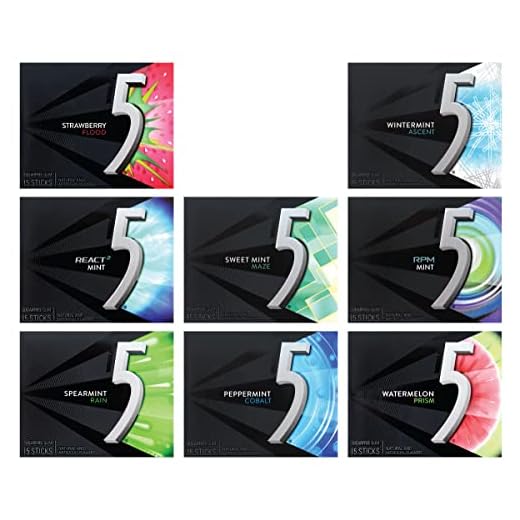 Chewing Gum, Wrigley's 5 Gum – 5 Calories – Sugar-Free Assorted Flavor (6 Pack) – 15 Sticks Per Pack – Get 6 Out of 8 Flavors- Niro Assorted Flavors