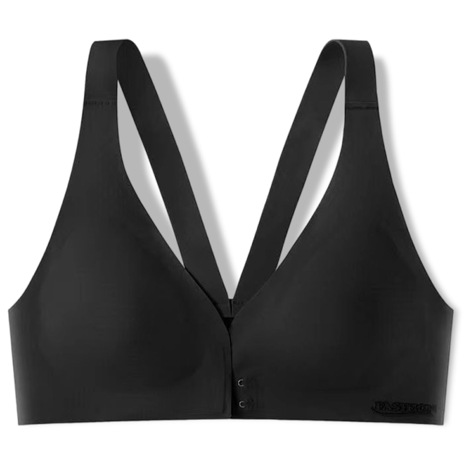 Front Closure Bras for Women no Underwire Padded Wireless Supportive V-Neck Bra Comfort Soft Seamless Push up Bra