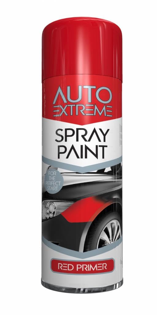 1 x 250ml Red Primer Matt Spray Paint Aerosol Can Auto Extreme Metal Wood