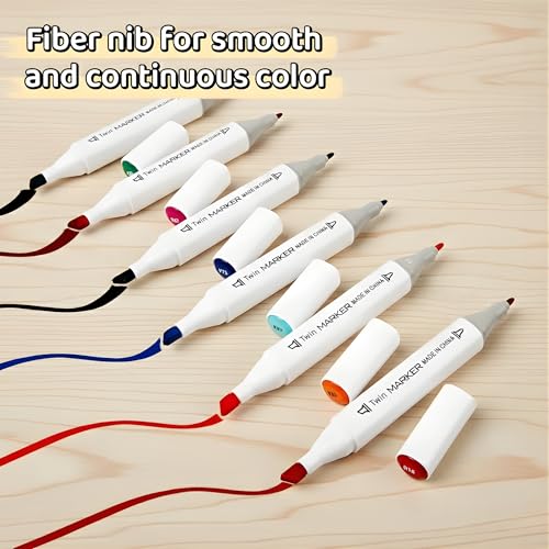 Image of JOUET Two Nib Marker Set, Double-Ended Markers with 1mm and 0.7mm Tips, 36 Vibrant Colors, Washable Ink, Triangular Barrel Design, Child-Safe and Non-Toxic, Ergonomic for Kids