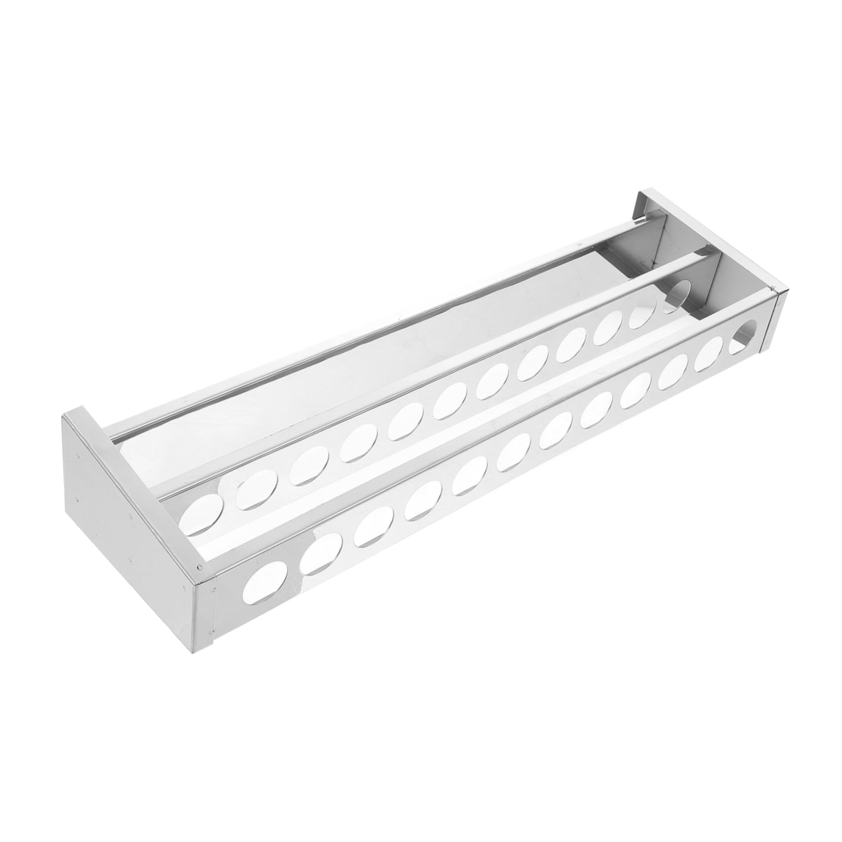 Cabilock 2 Pezzi Portaprovette fiala provetta provette con rack supporto per provette per l'asciugatura rack del supporto tubo di prova Acciaio inossidabile Argento