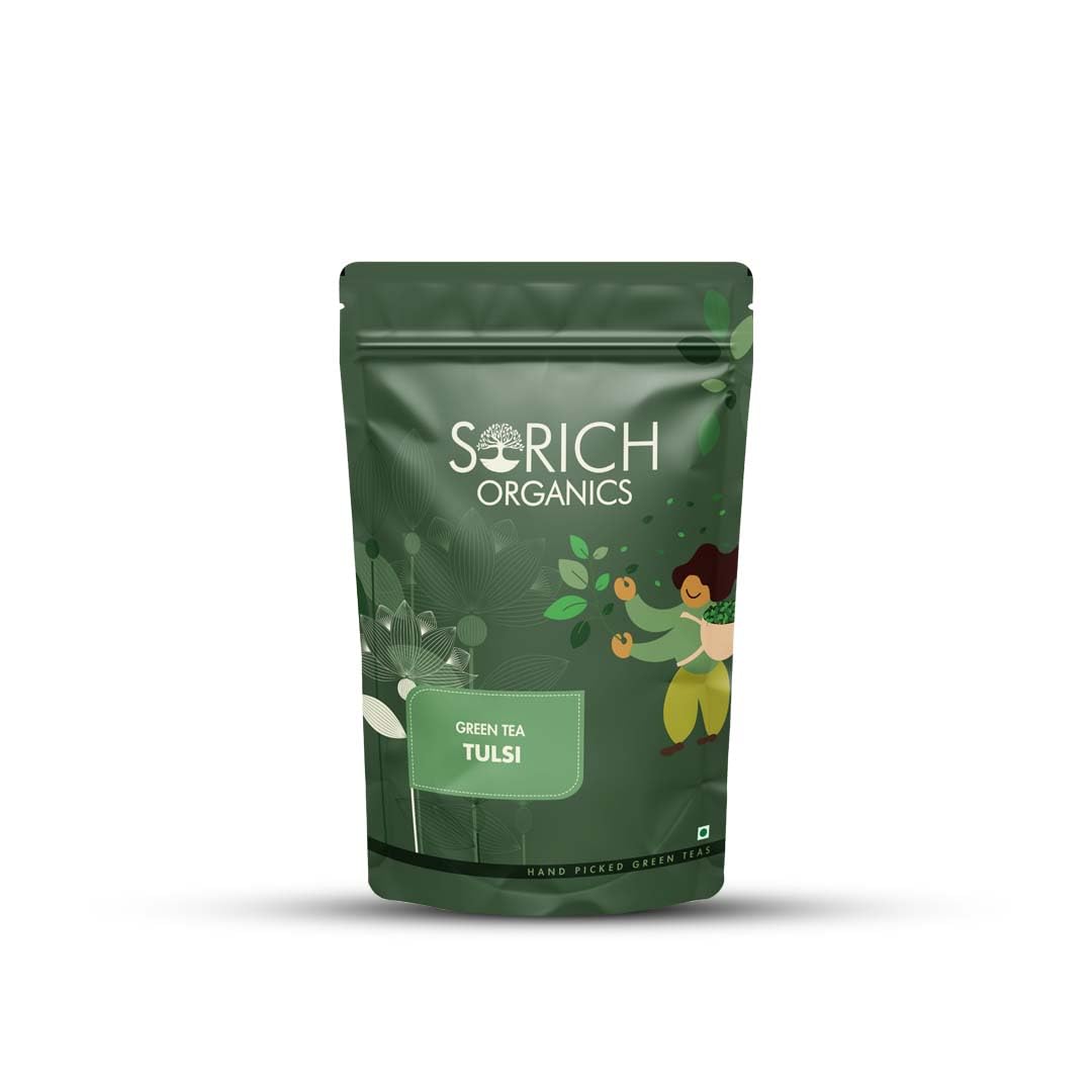 Sorich Organics Tulsi Green Tea 50gm | Green Tea | Green Tea Loose Leaves | Immunity Booster | High Antioxidants | Improves Metabolism | Cold Relief (B09TFT4RZ5) Amazon Price History, Amazon Price Tracker