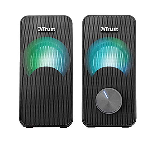 Trust Arys Compact RGB 2.0 Set Altoparlanti LED Illuminato, 28 W, Nero