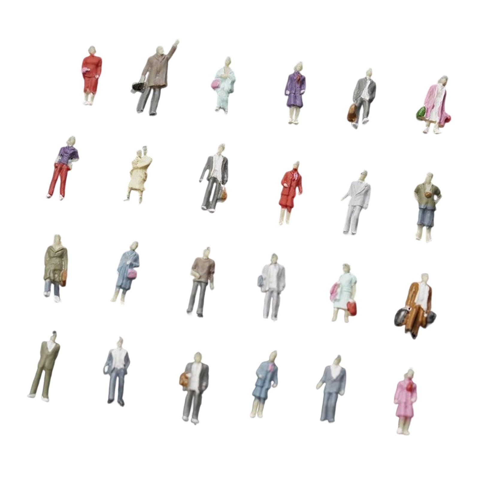 Gkyqve C 25Pcs Assorted Poses Model Train Layout Miniature People Figurines Perfect For Diyer And Exhibits Decoration Architectural Model Miniatures