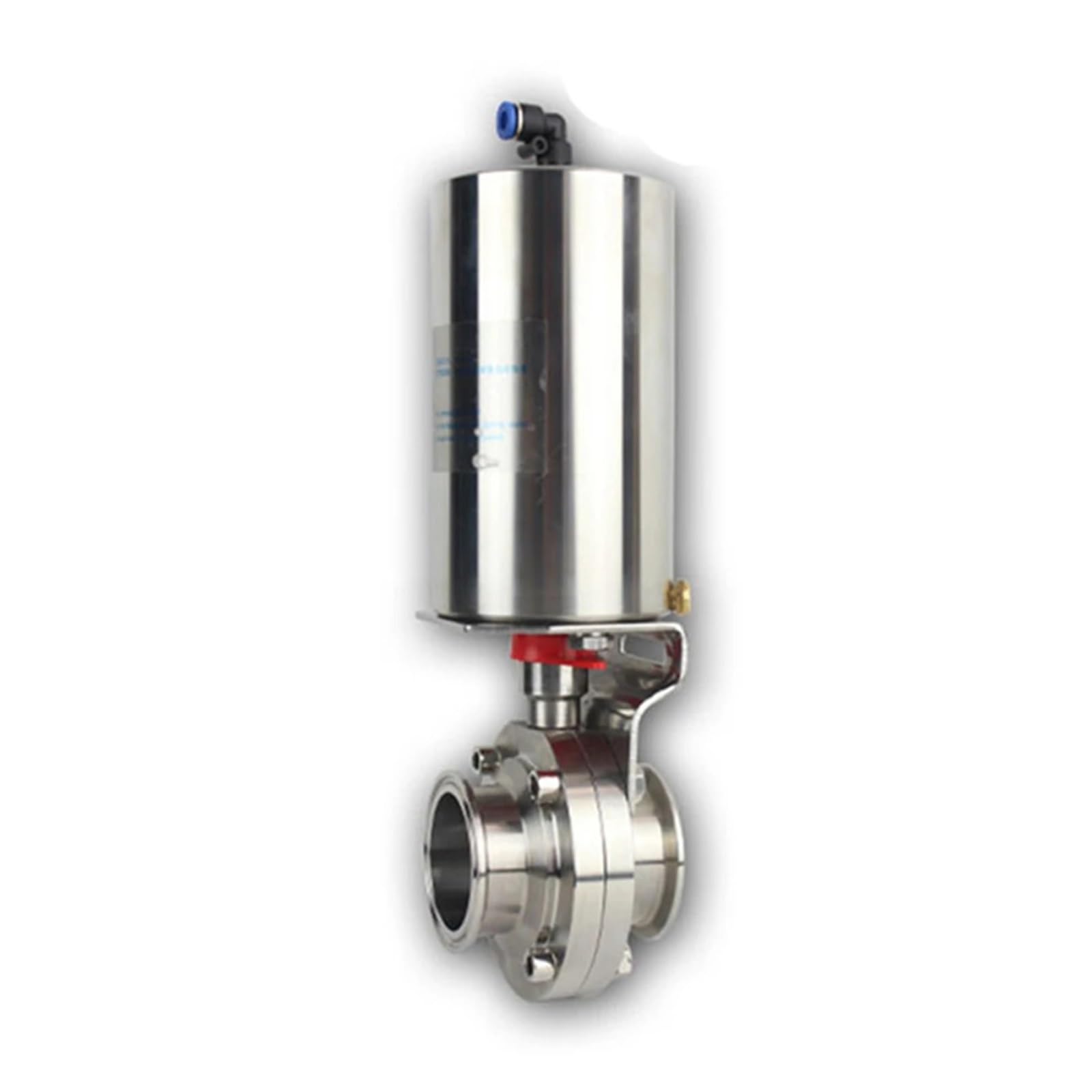 NYRXRYTCA 3"" ic Butterfly Valve Stainless Steel 304 Tri Clamp OD 91mm Actuator Single Acting