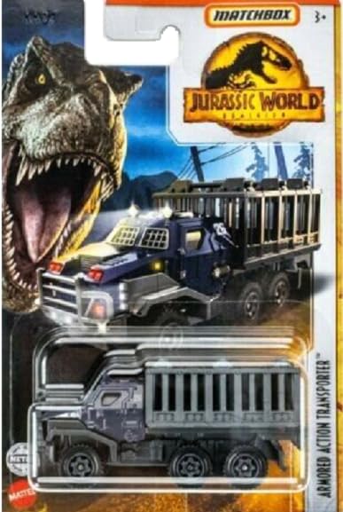Hot Wheels Match Box Jurassic World Dominion 2023 Armored Action Transporter 3+ Years Age -Multi - Color
