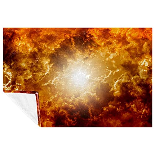 Couverture nuages imprimés plaid chaud lit canapé camping 150x100 - 2