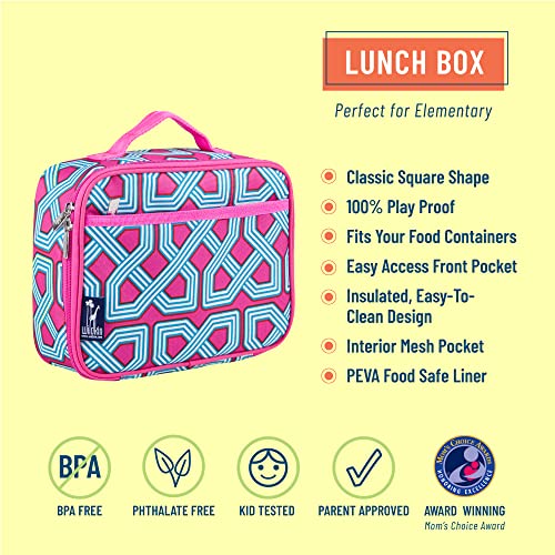 Image of Wildkin Kids Insulated Lunch Box, Trellis | Insulated, wipe-clean lunch box for school, daycare, and travel