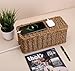 Handmade Cable Management Box, Imitation Rattan Cord Organizer Cord Hider Box, Desk Cord Management Box to Hide Cords and Power Strip L12.5 W5 H5.2 CB2412 Deep Speckled Brown