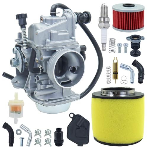 Image of 16100-HM5-671 Carburetor Replaces For Honda 16100-HC4-013 Compatible For Model TRX300 FOURTRAX TRX300FW 1988-2000 with Air Cleaner Oil Filter Repair Kit