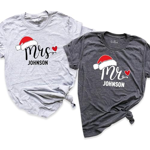 Couple Christmas Shirts Long Sleeve, Matching pjs For Couples Christmas Tee, Couple Christmas Gifts, Christmas Mr. and Mrs. Long Sleeve, Couple Christmas Long Sleeve, Christmas Long Sleeve4