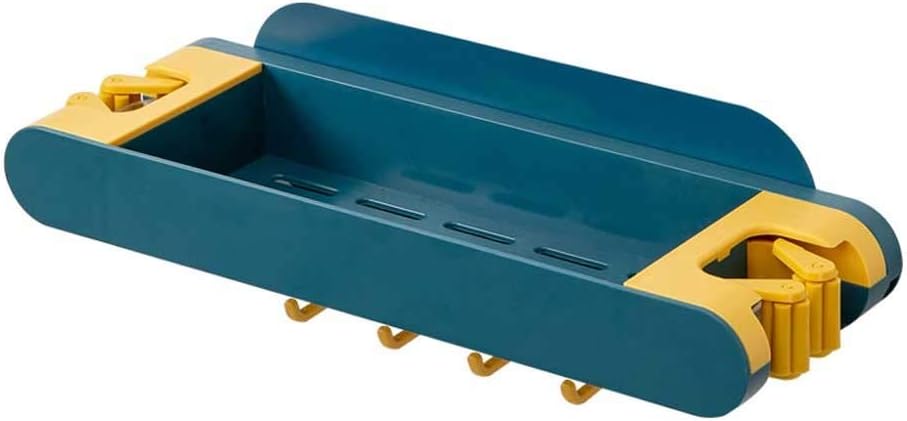 Punching-Free Wall-mounted Bathroom Shelf Mop Clip Toilet Towel Storage Rack Hook