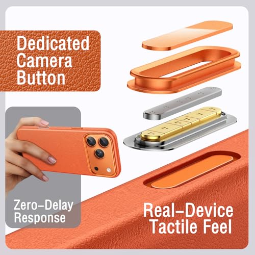 JETech Store JETech Vegan Leather Case for iPhone 17 Pro Max, Cosmic - Image 7