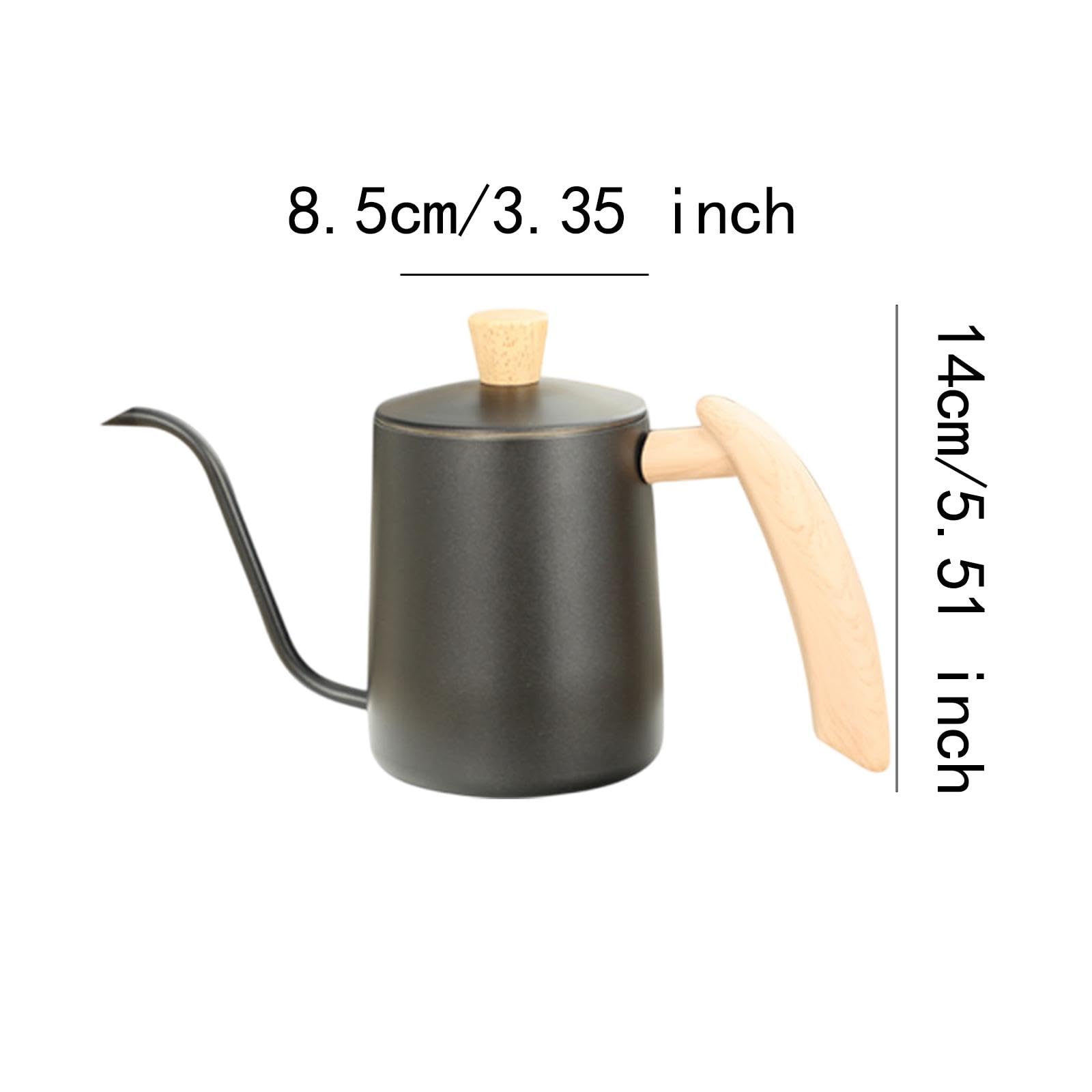 BNF®Pour Over Coffee Kettle Teapots Gooseneck Kettle for Coffee Shop Bar Camping 600ML Black|Home & Garden | Small Kitchen Appliances |1 Piece Pour Over Coffee Kettle 2