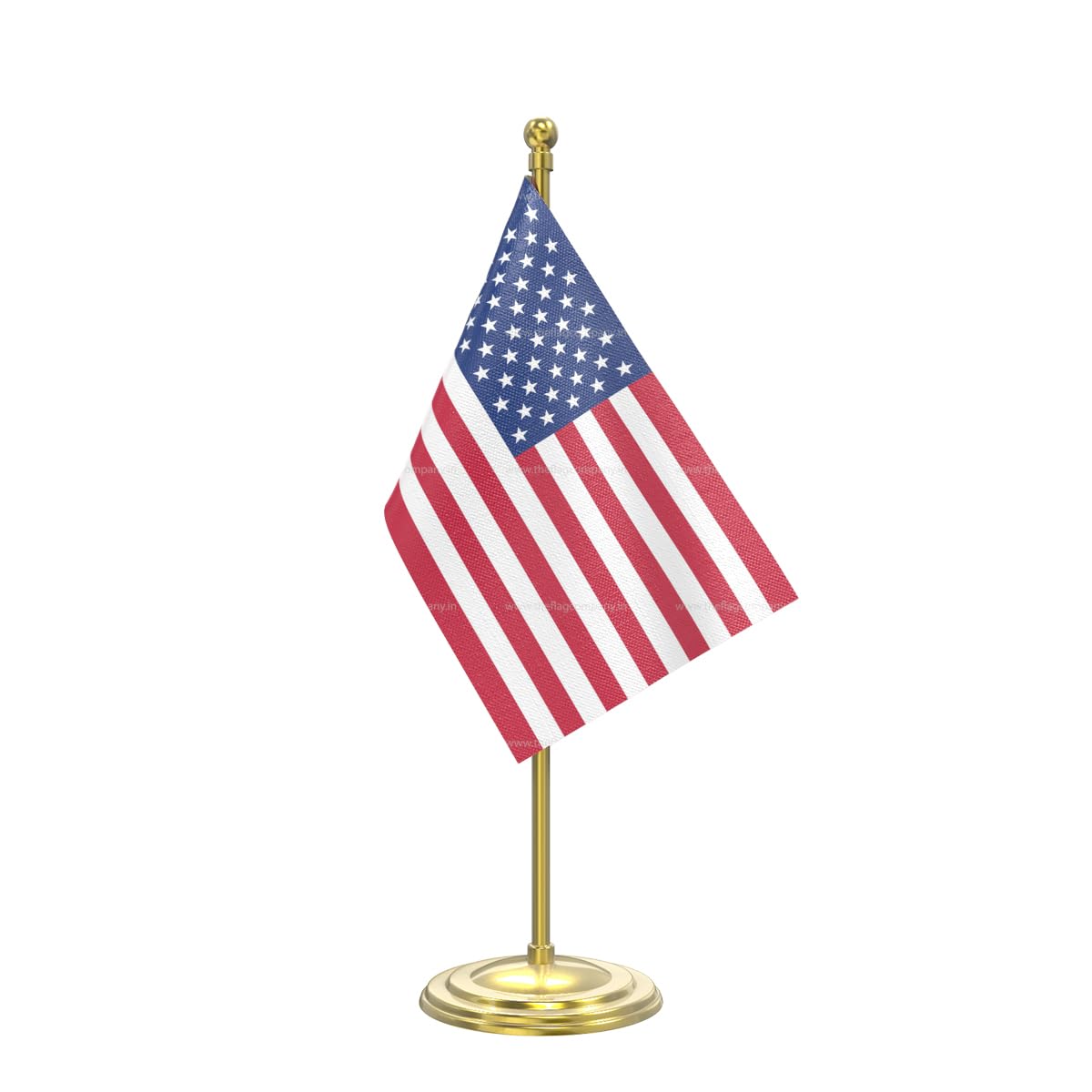 The Flag Company Gold Acrylic Pole with Round Base | Desk Flag for Office, Reception & Home Décor (USA)
