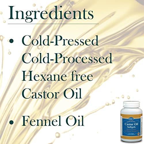 Baar Castor Oil Softgels Natural Laxative With Fennel Oil #TOP2