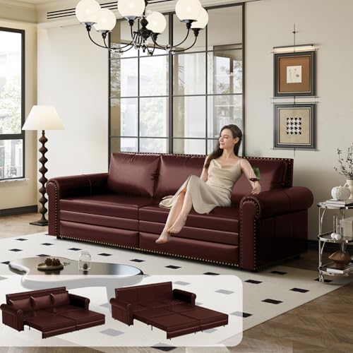 JOYBASE King-Size Convertible Sofa Bed with Nailhead