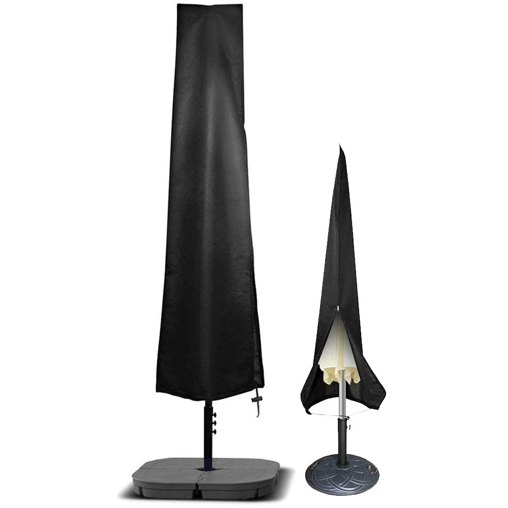 UCARE Patio Parasol Cover with Zipper Waterproof 210D Garden Umbrella Cover UV Resistant Cantilever Parasol Protective Covers for Outdoor Garden Beach Umbrellas (S: 72.05x9.84x13.78in/ 183x25x35cm)