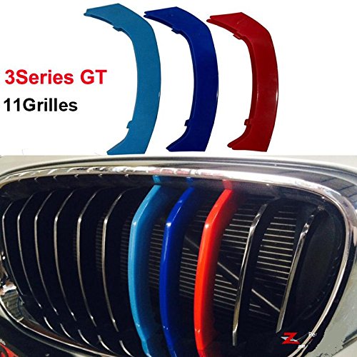BizTech ® Parrillas de coche Inserciones Rayas decoración para BMW 3 Series 2013 - 2016 GT3 11 Parrila M Power M Sport Tech