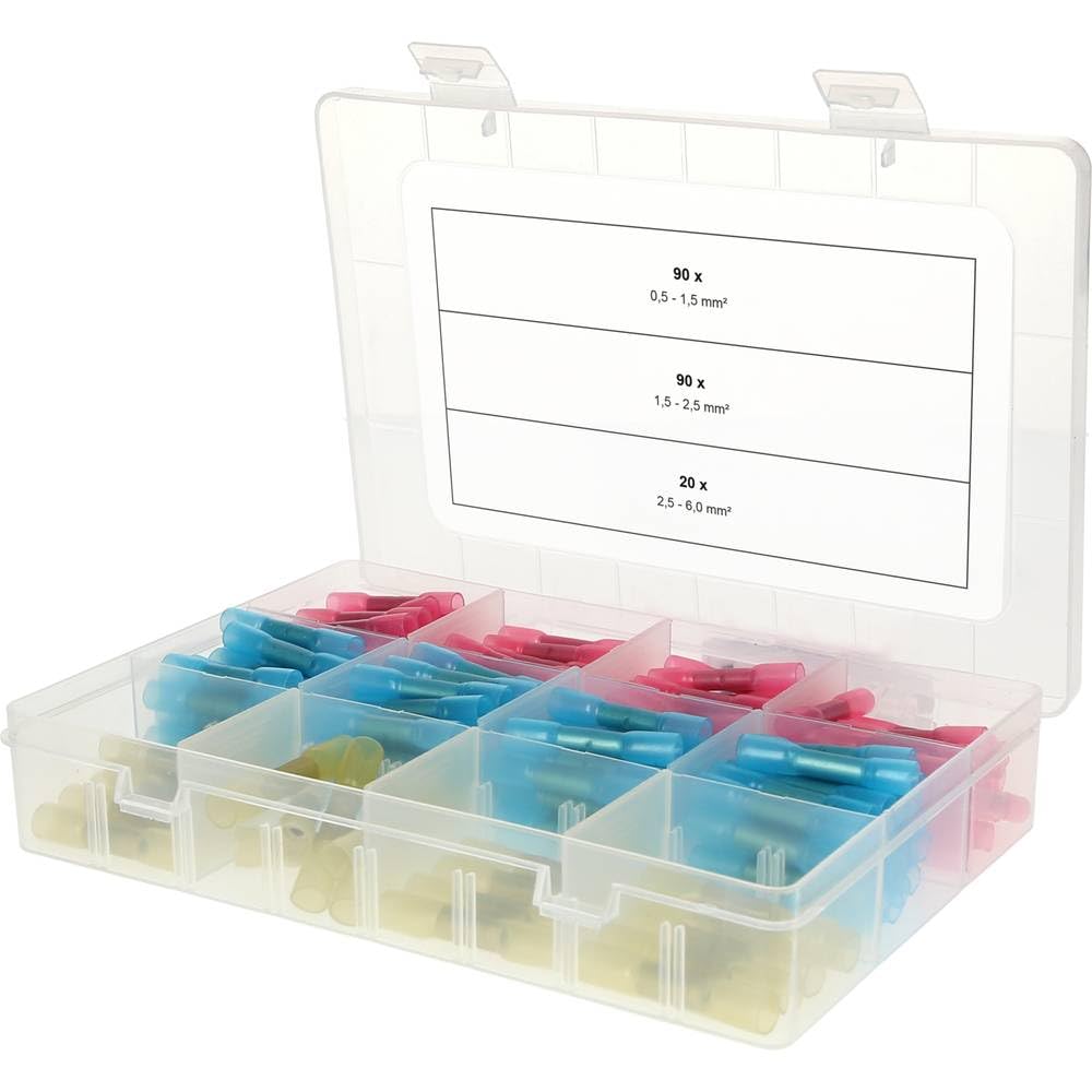 Sortiment Schrumpfstoßverbinder, 0, 5 mm² - 6, 0 mm², 200-tlg