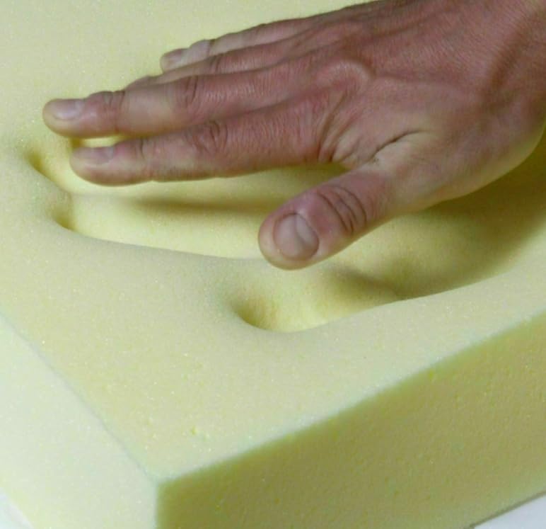 Memory Foam Sheet Low Medium HIGH Density Foam - Cut-to-Size for Your Create Custom Pillows and Seat Cushions (2", 26"x26")