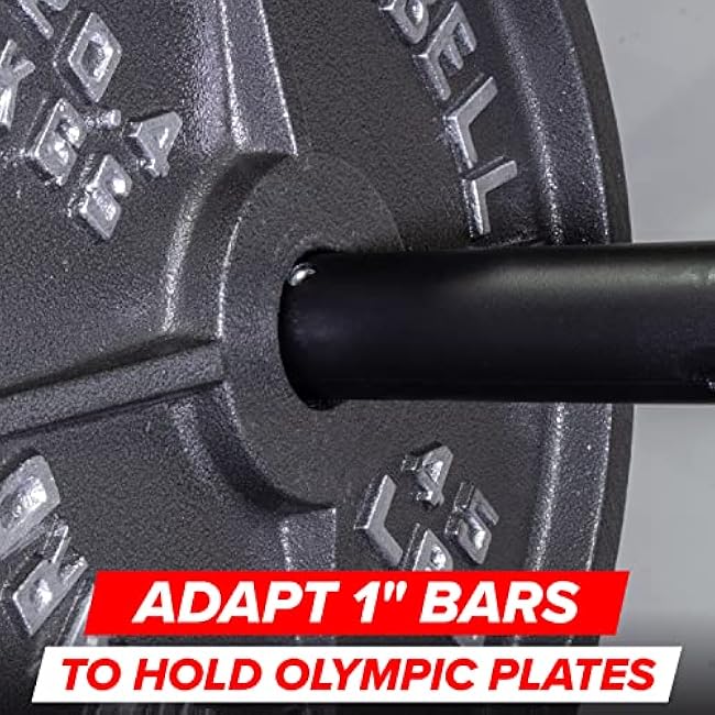 SERIOUS STEEL FITNESS Nylon Olympic Adapter Sleeve 8 - Convert 1 Bars or Posts to 2 Olympic Bars or Posts. Includes Removeable end Cap for Longer Posts.