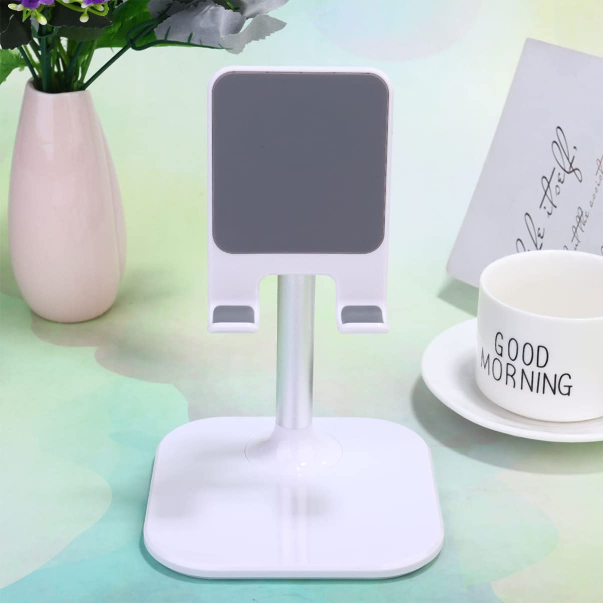 Artibetter 2pezzi Supporto Per Smartphone e Tablet Supporto Da Scrivania Pratico e Duraturo Per Videochiamate e Lettura Bianco