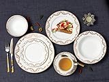 Lorren Home Trends 57 Piece 'Beauty' Bone China Dinnerware Set Thumb #3