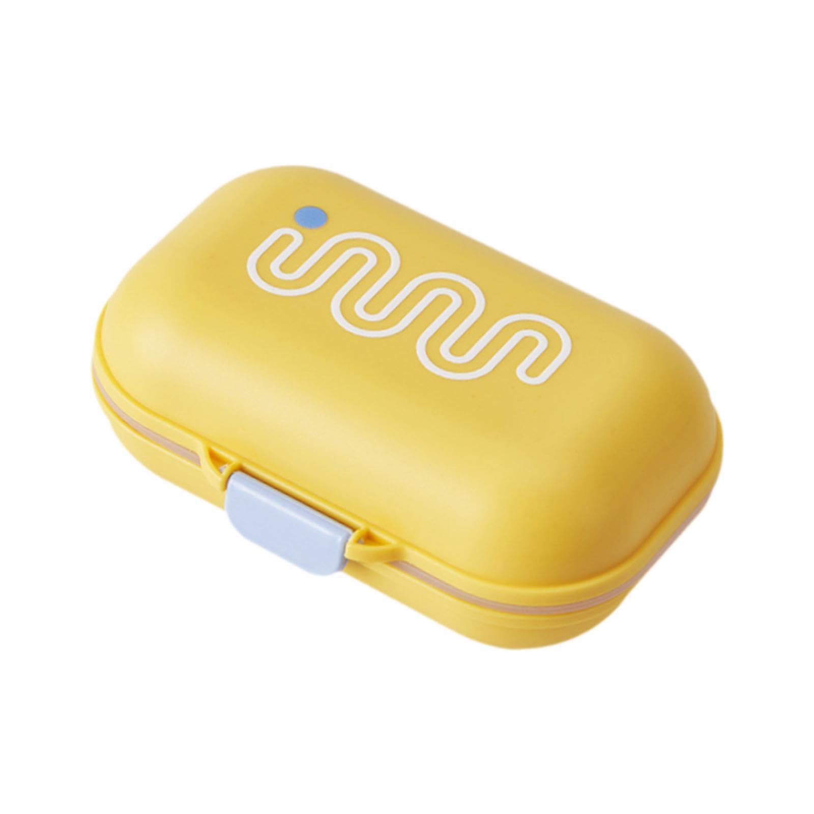 ALCXAZS Multifunctional Soap Holder With Lid Camping, yellow, 11.5x7.5x4.8cm