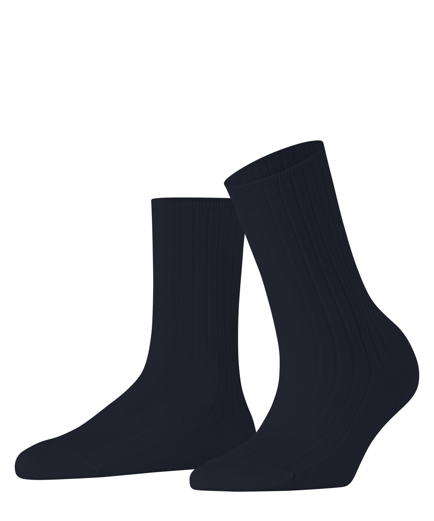 FALKE Women's Family W So Sustainable Cotton Plain 1 Pair Socks, Blue Space 6116 Rib, 5.5-8