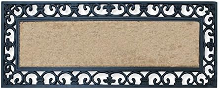 A1HC Natural Coir and Rubber Large Door Mat, Thick Durable Doormats for Indoor Outdoor Entrance, Heavy Duty, Thin Profile Door Mat, Easy to Clean,Long Lasting Front Door Entry Doormat, 18"x48", Myla
