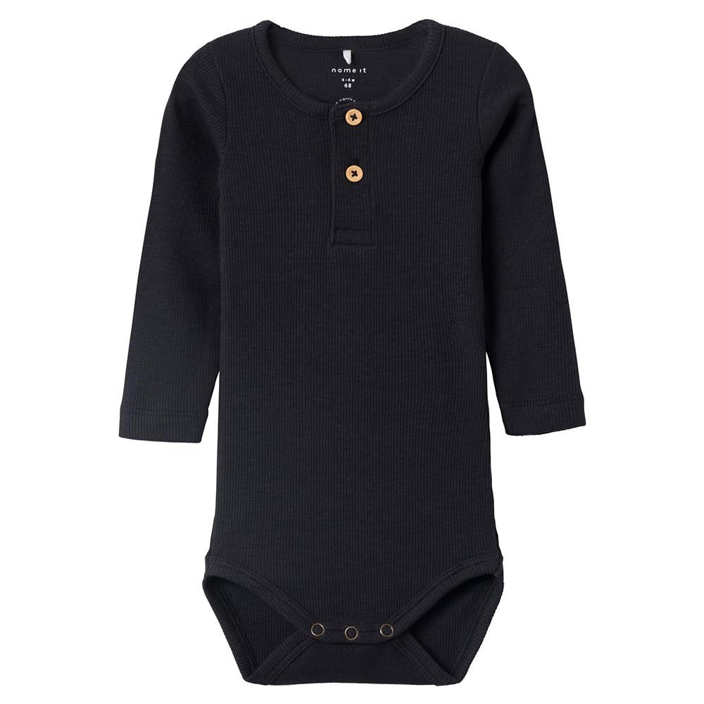 A/S Boy's NBMKAB LS Body NOOS Bodysuit, Black,