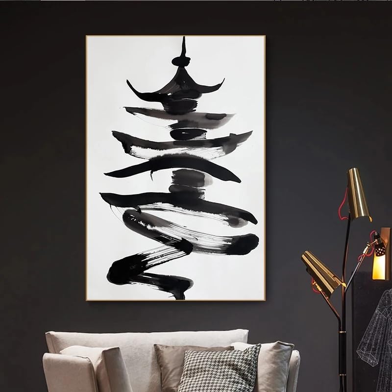 Peinture sur toile style homme des montagnes GOSRD pour un salon zen et voyageur 30x45cm
