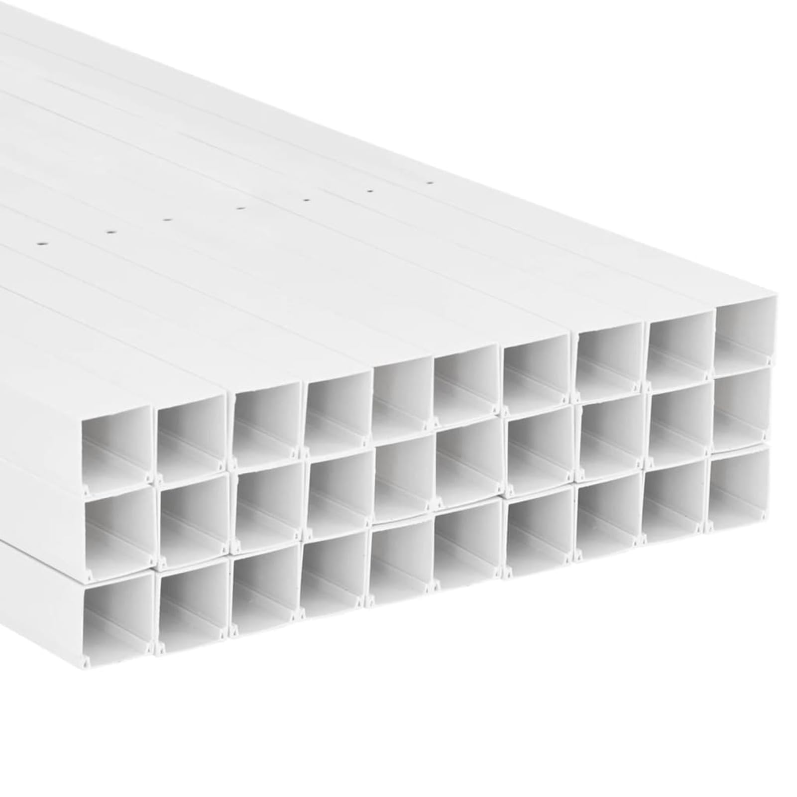Homgoday Canaleta para cables, 40 x 25 mm, 30 m, PVC, muebles de interior para salón, oficina, dormitorio