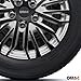 OMAC Black & Silver Hub Caps 15 Inch Set of 4, Tapas para Rines 15, Premium Wheel Covers 15 Inch, R15 Rim Cover Set, Snap On Durable Car Replacement Exterior Accessories
