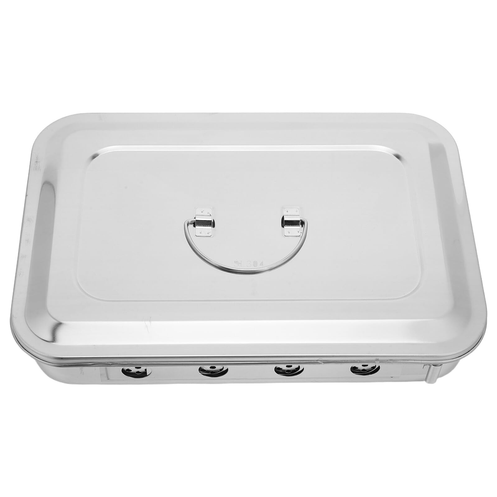 Vassoio in Acciaio Inossidabile con Coperchio e Maniglia Ergonomica Contenitore Sicuro per Strumenti Medici e Laboratorio Resistente e Facilmente Sterilizzabile