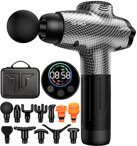 TOLOCO Percussion Massage Gun with 12 Heads for Athletes and Relaxation