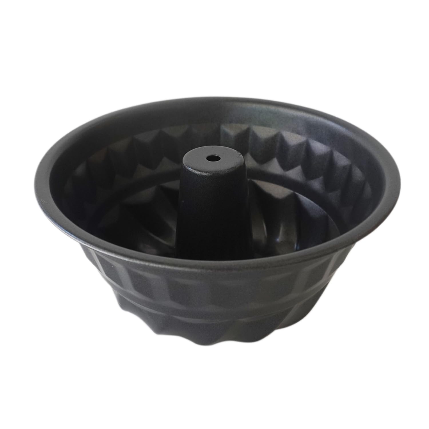Molde pequeño Bundt para tartas de 6 pulgadas, antiadherentes para hornear, estriados para hornear, lata de tubo redondo de tamaño mediano, molde de acero al carbono para hornear libra de 9