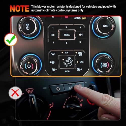 GDUKOP HVAC Blower Motor Resistor AC Blower Control Module with Connector Wire Harness, Compatible with Ford Expedition F-150 Lincoln Navigator Mark LT 2009-2017, Replaces # BL3Z-19E624-A, YH-1829