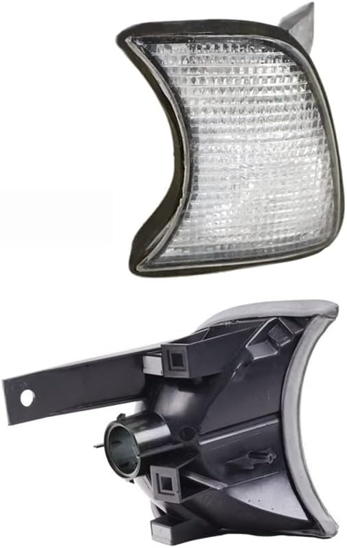 Side Marker Corner Lamp Indicator Light, Front Bumper Turn Signal Light, Compatible with BMW 5-Series E34 1987-1996 - Clear Lens White Light
