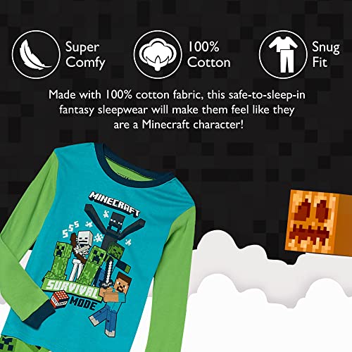 Minecraft 21MF363B6PDZ Boys 6-Piece Snug-Fit Cotton Pajama Set thumb #5