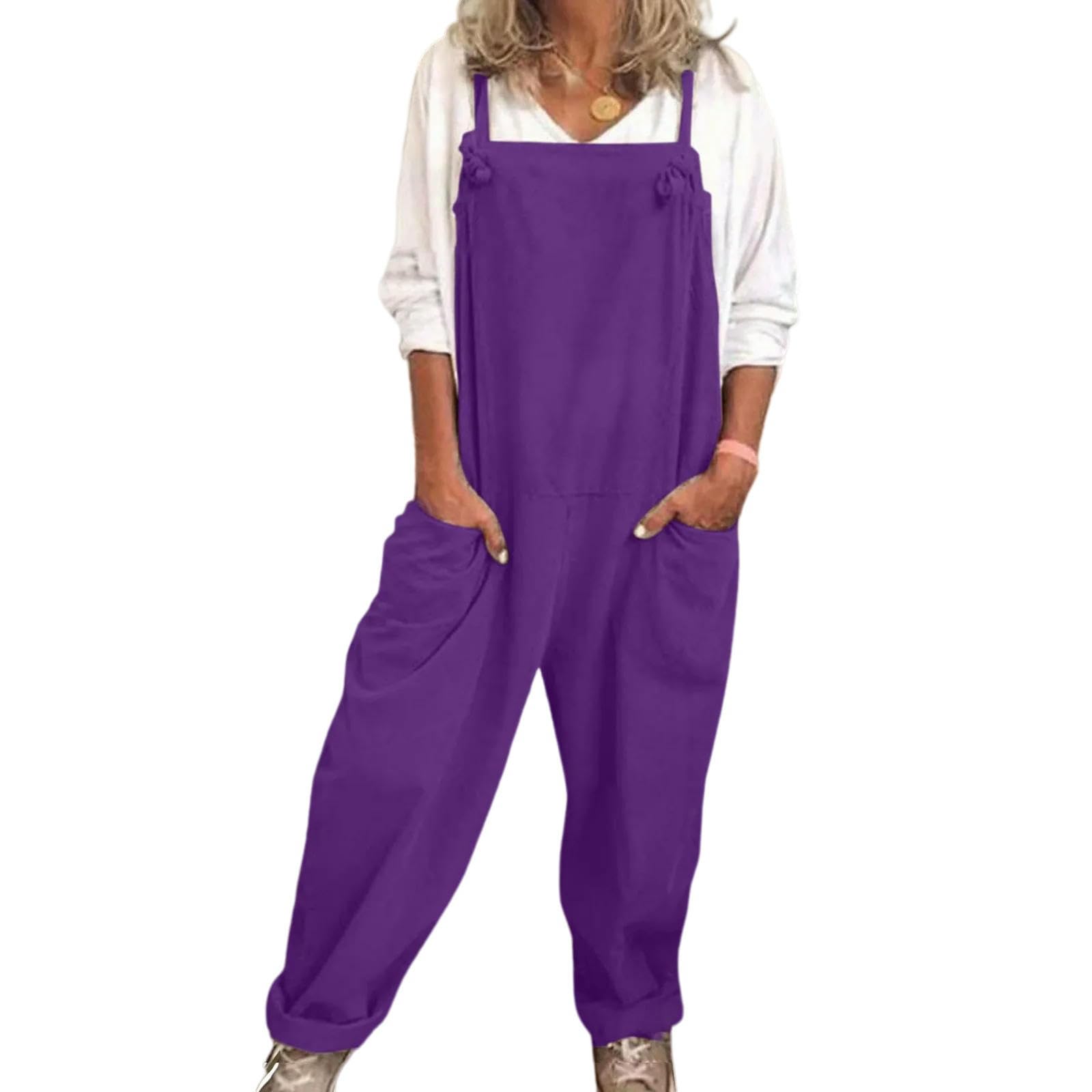 Mono De Verano Mono Holgado Informal De Talla Grande para Mujer.