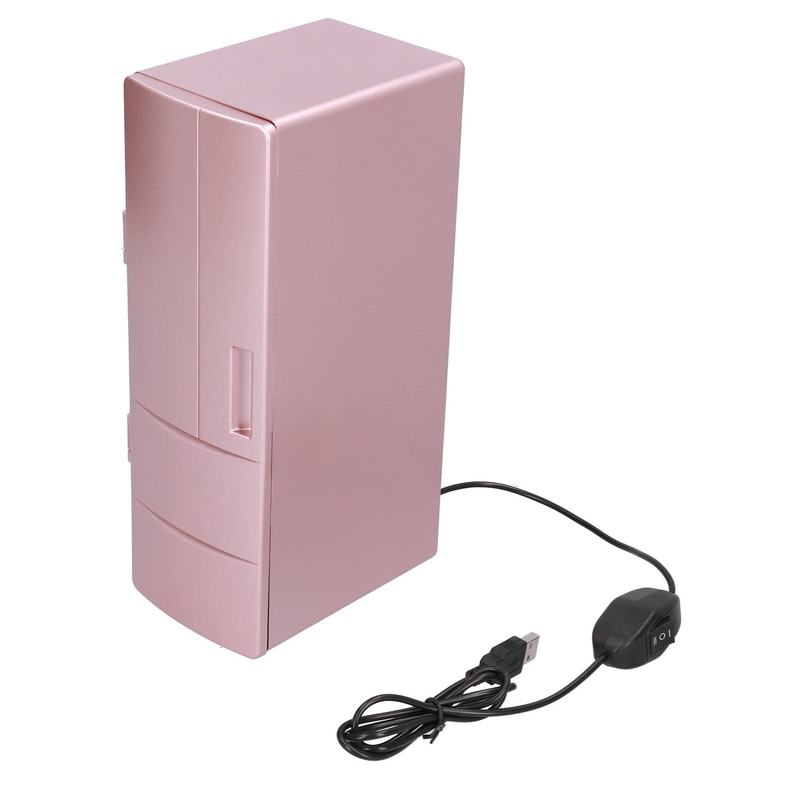 Natudeco Mini Refrigerator Insulated Refrigerator USB Compact Insulated Warm Storage Container for Home Bedroom Skincare Beverage 4.7 x 3.3 x 9.8in