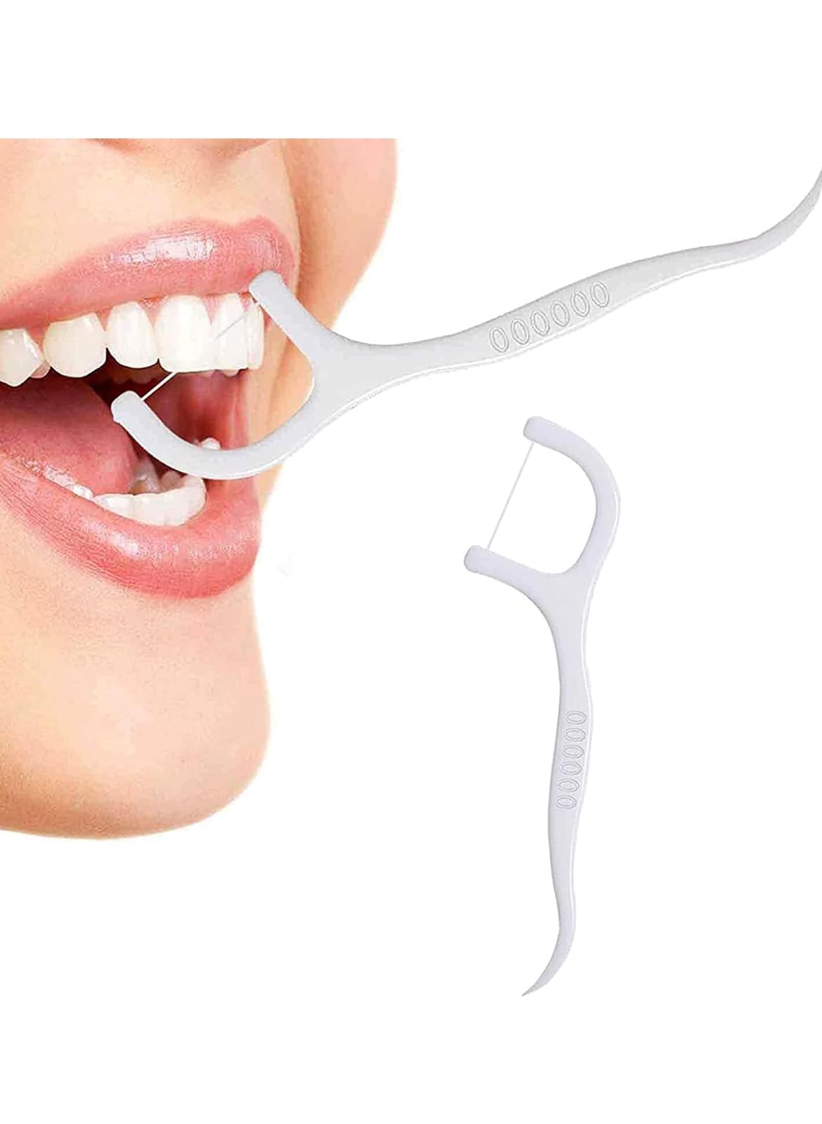 Lai Lai Dental Floss Picks Toothpick Tooth Thin Thread Flossers Sticks, Oral Care for Adult Pack Of 30