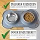 KaraLuna Napfunterlage aus Silikon mit Edelstahl Futternapf I Für Katzen & Hunde (850ml, Grau)