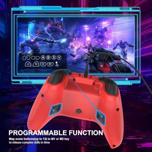 Image of UGAME Wired Controller for Xbox Series X|S, Black Gamepad works with Xbox One /PS4 /Switch /PC with RGB Lighting, Turbo, Back Paddles
